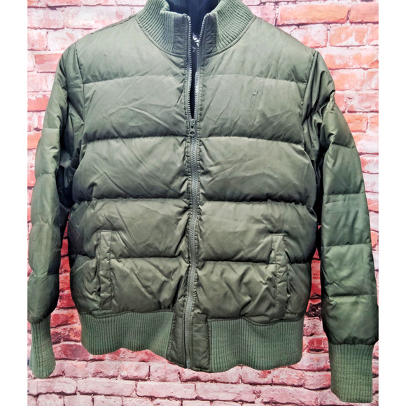 Vintage Old Navy Green Heavier Bomber/Puffer Coat - Picture 1 of 8